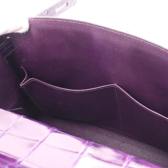 Hermes Hermes Kelly 28 Amethyst Handbag Purple Leather Handbag - Picture 7 of 10